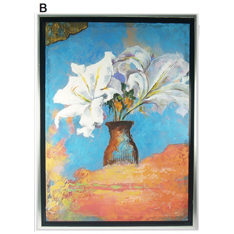 Tableau peinture design Fleurs - 50 x 50 cm