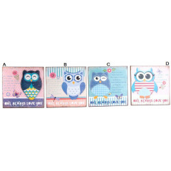 Tableau bois Hibou 