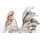 Statuette Coq couleur argent - 16 cm