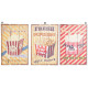 Tableau bois Pop corn pub vintage - 60 x 40 cm