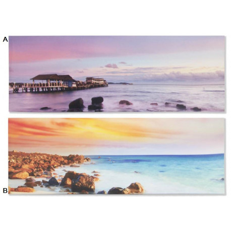 Tableau toile Bord de mer - 90 x 30 cm