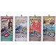 Tableau bois Moto - vintage - USA - 60 x 30 cm