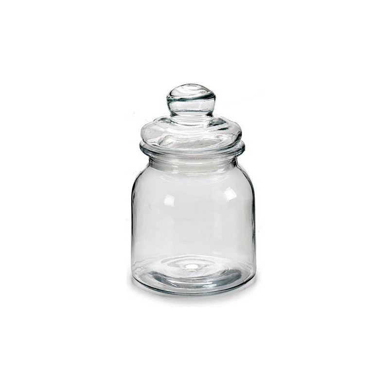 Bocal pot rond en verre avec couvercle - 600 ml
