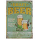 Plaque murale métal relief Bière - Alcool - Pub - 40 x 30 cm