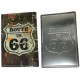 Plaque murale métal relief Route 66 US - USA - vintage - 30 x 20 cm