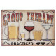 Plaque murale métal relief Alcool - Pub vintage - 30 x 20 cm