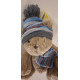 Peluche Ourson avec bonnet et écharpe - 25 cm