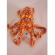 Peluche Pieuvre orange - 43 cm