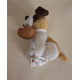 Peluche chien Saint Bernard dans pochette cadeau 